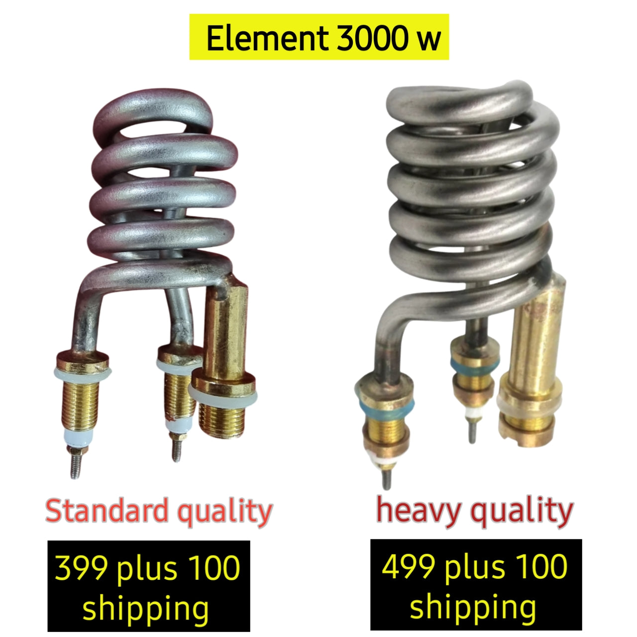 Element of water heater tap