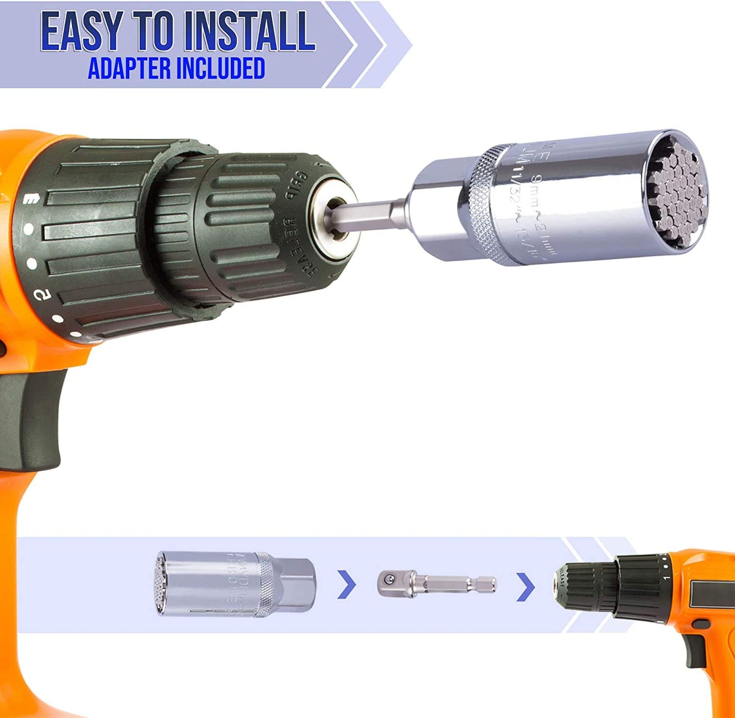 Gator Grip ETC-200 MO Universal Hex Socket,Professional Repair Handle Tools (T 200)