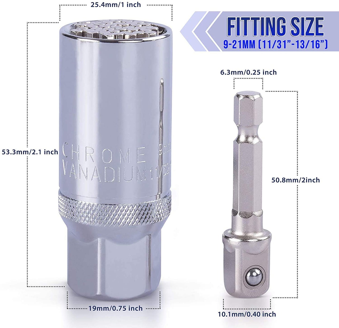 Gator Grip ETC-200 MO Universal Hex Socket,Professional Repair Handle Tools (T 200)