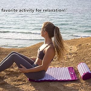 Acupressure Mat Pillow Set Back/Neck Pain Relief Muscle Relaxation