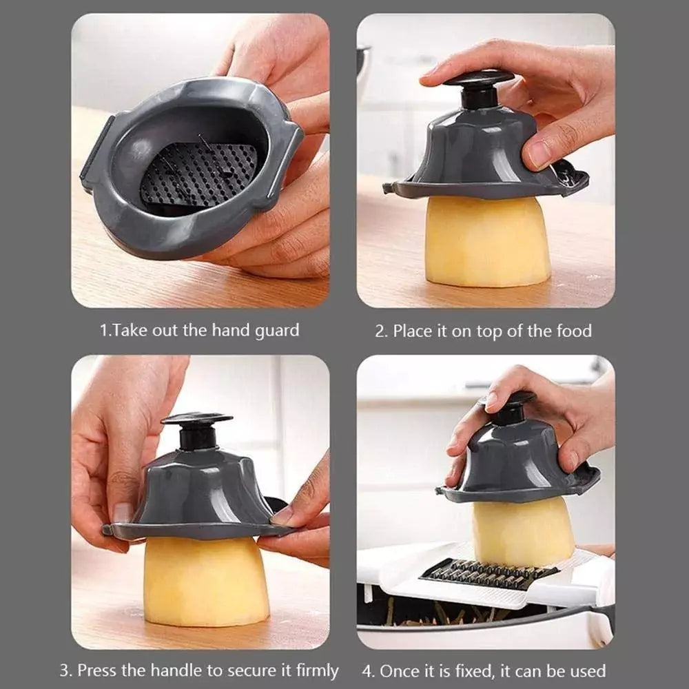 9 in 1 Vegetable Cutter with Drain Wet Basket Kitchen Shredder