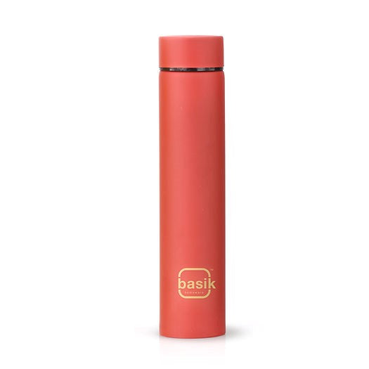 Basik Sarang Single Walled Stainless Steel Bottle, Red, 420ml