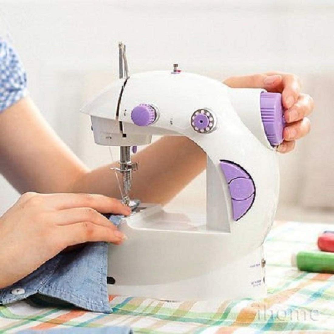 Mini Sewing Machine For Home Tailoring Set | Tailoring Machine | Hand Sewing Machine, foot pedal, adapter (Without Stand)