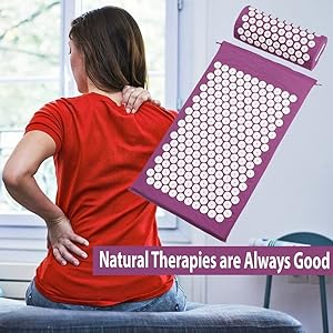 Acupressure Mat Pillow Set Back/Neck Pain Relief Muscle Relaxation